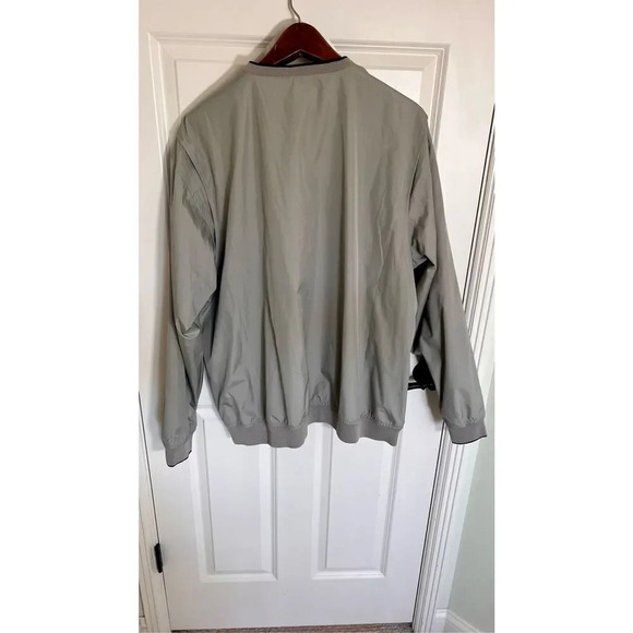 Izod Men’s XXL 2XL Tan V Neck Mesh Fleece Lined Pullover Jacket Coat - Picture 5 of 12